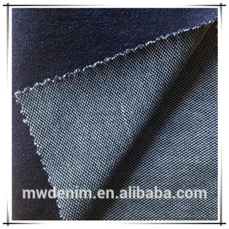 MW indigo denim baby french terry knitting fabric