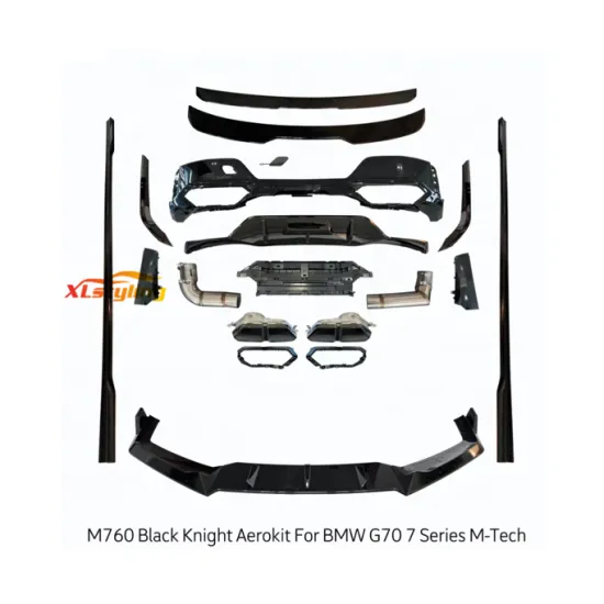 New Arrival Bodykit Aero Kits for BMW 7 Series G70: M760 Black Knight Kits for G70 MT Car Bumpers