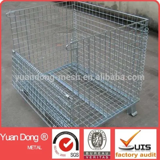 WIre Mesh Bulk Container for warehouse foldable pallet cage
