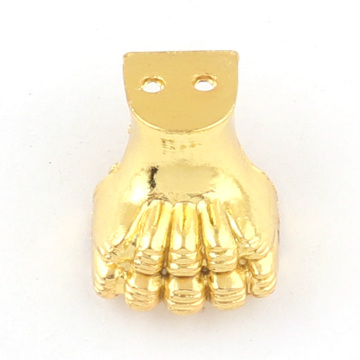 Lion Foot Shape Gold Jewelry Box with Wood Legs - 21x29mm