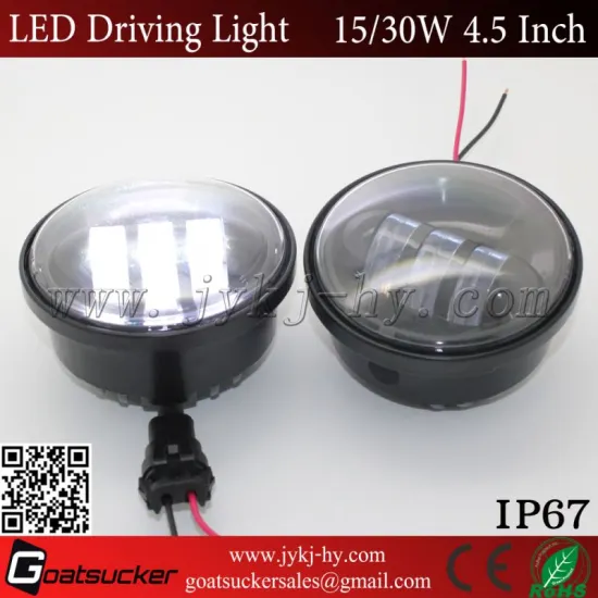 Auto motorcycle harley 30w led headlights 1260lm 6500k led driving DRL fog lamp white LED headlights