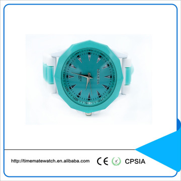 Colored Geneva Silicone Rubber Jelly Gel Quartz Analog Sports Wrist Watch