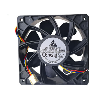 High Speed 120mm DC12V 2.7A 6000RPM Cooling Fan QFR1212GHE