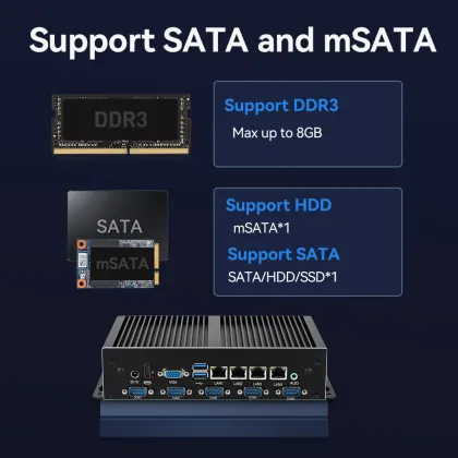 Intel 4LAN 6COM Industrial Computer
