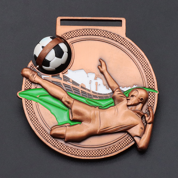 Medallas de carreras de fútbol de fútbol grabadas