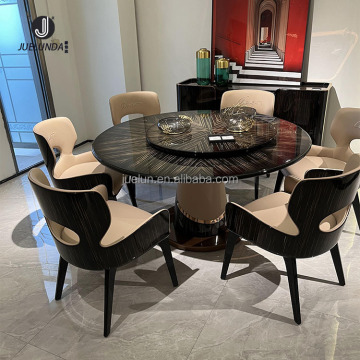 Groothandel Royal King Dining Room Set: Round Table met 6 stoelen voor 10