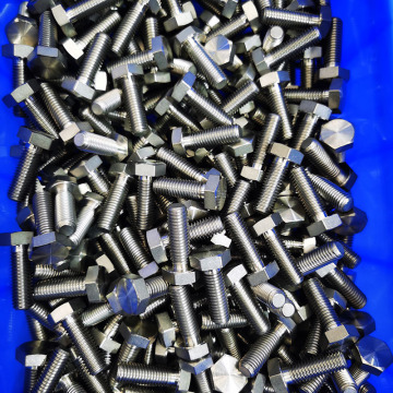 Pure titanium screw and nut