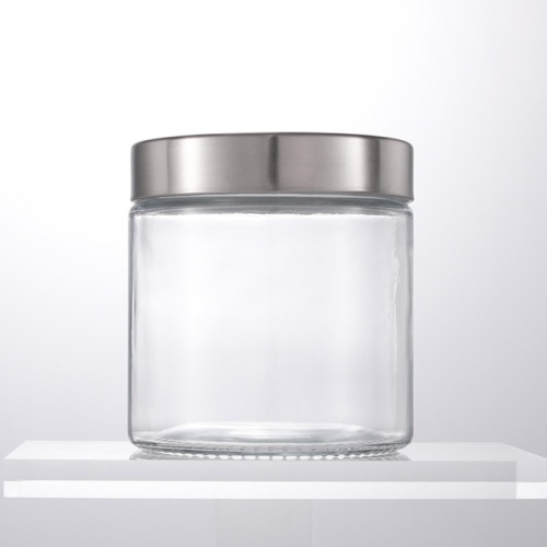 Jarra selada de vidro premium para armazenamento de cozinha