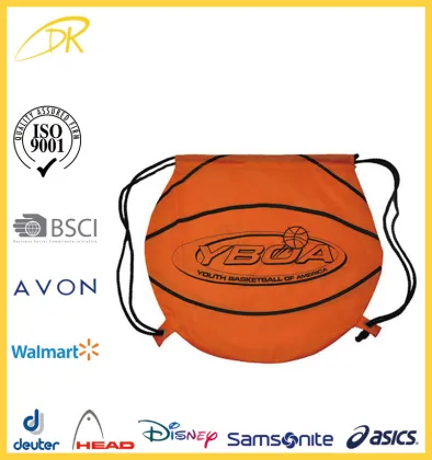 wholesale cheap promotion football drawstring bag, Custom soccer drawstring bag