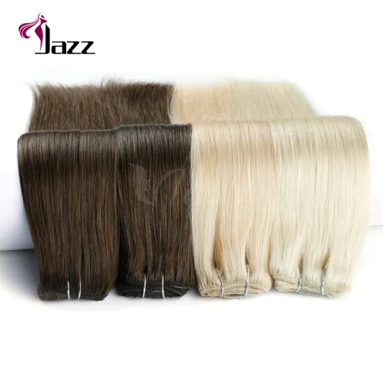 10a double drawn thick clip in hair extension in stock premium hand tied double weft brazilian clip in human hair extensions
