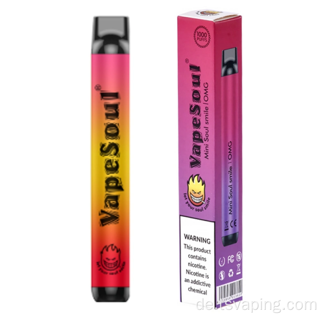 2022 beliebteste Vapesoul 1000 Puffs Vape Stift