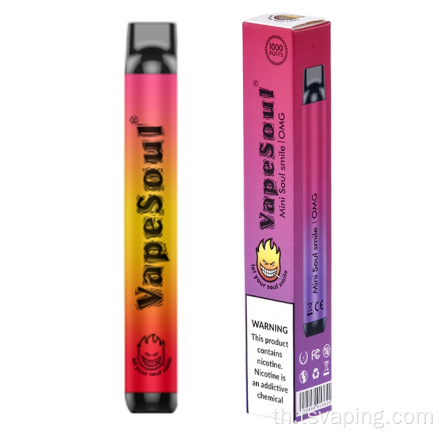vape vapes vapesoul mini disposablel 4ml 1000 พัฟ