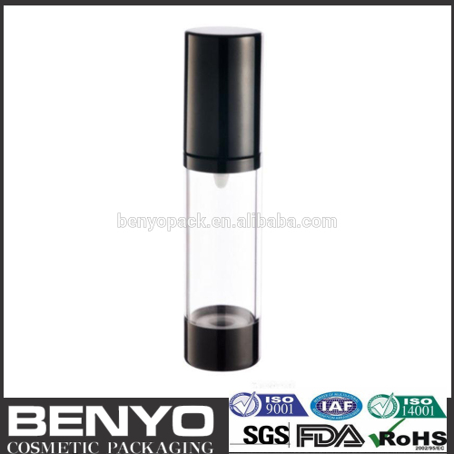 custom color hot sellling popular airless bottles aluminum black color vacum