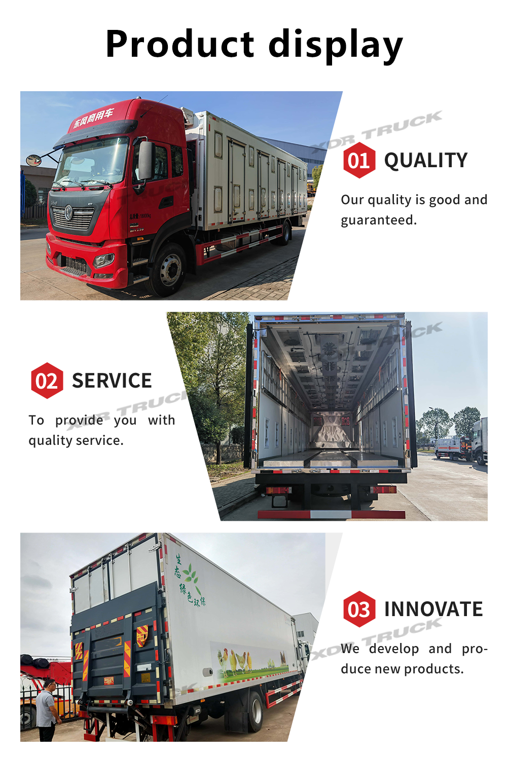 Dongfeng 6.5M box chick transport truck