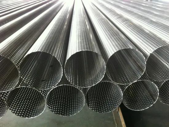 Antiskid Punched Aluminum Perforated Metal Mesh Tubing For Decorating