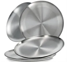 Stainless steel dinner plate