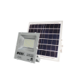 Solar flood light with silver shell