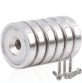 Neodymium Round Ring Base Cawan Magnet 0.6 &quot;D x 0.2&quot; h untuk pintu kabinet penyimpanan alat