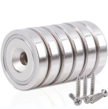 Magneti a tazza di base a base di anello rotondo neodimio 0,6 "d x 0,2" h per porta mobili per utensili