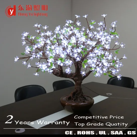 indoor hotel decoration led cherry blossom tree light ornamental bonsai tree with ceramic pot