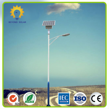 Solar street light foundation with controller