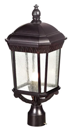 Classic Brown Solar Outdoor Lawn Lights Aluminum Lighting Post 110 - 220 Voltage