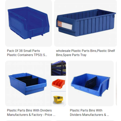 Plastic Shelf Bins Spare Parts Tray