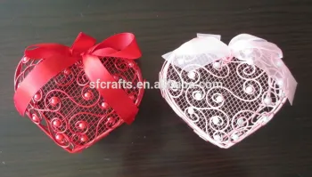 Heart shape mesh craft mesh box wire candy box wire gift box
