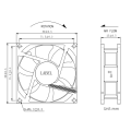 Hot Sale Crown 8025 cooling fan