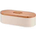 Kleiner ovaler Brotbehälter mit Holzdeckel