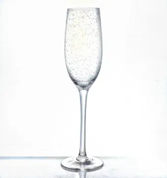 personalized champagne flutes with bubble design