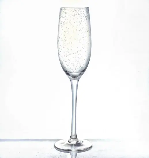 personalized champagne flutes with bubble design
