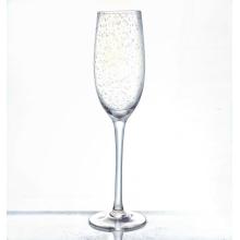 personalized champagne flutes with bubble design