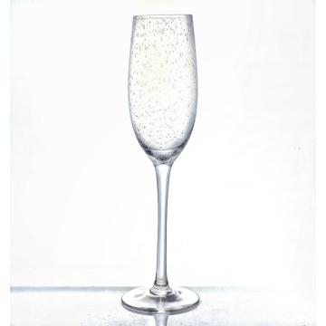 Personlig champagneflöjter med bubbeldesign