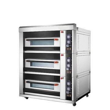 Commercial 3 Layer 6 Tray Electric Bakery Baking Deck Oven / Pizza Oven for Sale