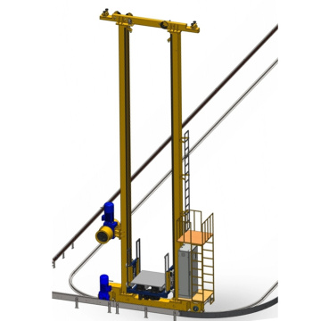 Curved Rail Stacker Crane
