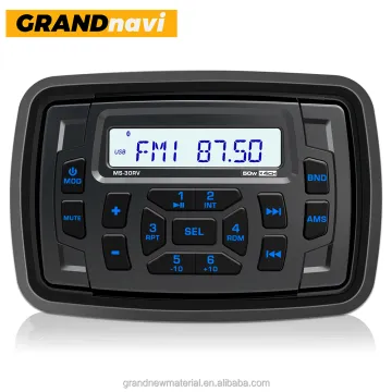 GRANDnavi 2.5inch Marine Boat Radio Receiver - Waterproof HD Display with AM/FM Tuner, MP3, AUX, and USB