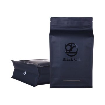 Genbrugsmaterialer Kaffepose med flad bund med lynlås