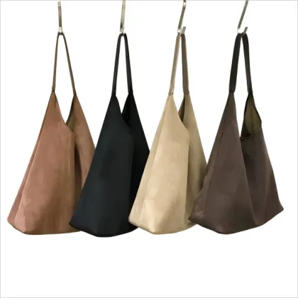 Vintage Genuine Leather & Fur Tote Bag