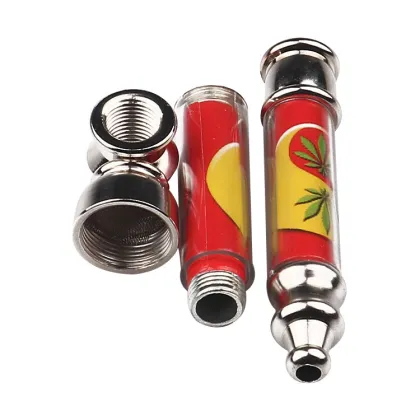 Cross-border spot 142mm aluminum alloy metal smoking pipe pipe with filter plate