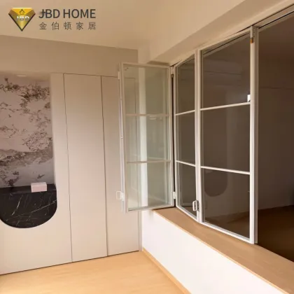 Soundproof double-sided window: aluminum folding window