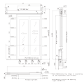 Dispositivo de abertura da porta lateral da porta de vidro