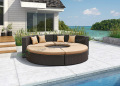 Wetterfeste Outdoor-Sofa-Set-Rattan-Möbel (S0009)