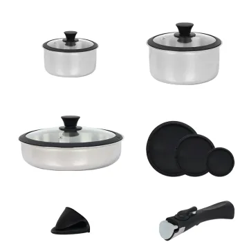 Camping cooking utensil ware pot set  Stainless Steel cookware sets