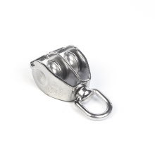 Steel Pulley Double wheel lifting pulley block with swivel ring Factory