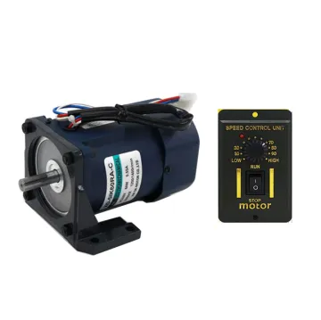 60W 220V AC Optical Shaft Motor with Speed Regulator, Bracket, and High Speed Motor (CW/CCW) - 1400RPM to 2800RPM - Model 5IK60RA-C