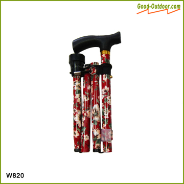 CE Approved Fashion Red Printing Aluminum Walking Canes For Women