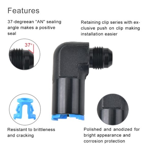 6an para 3/8 encaixe rápido do adaptador EFI Connect