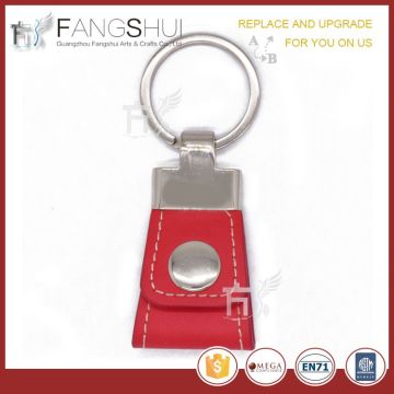 fun keychains/ new product of red pu leather keychains