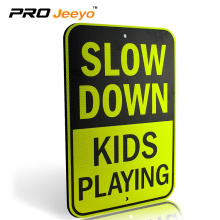 slow down kids safety aluminum sign